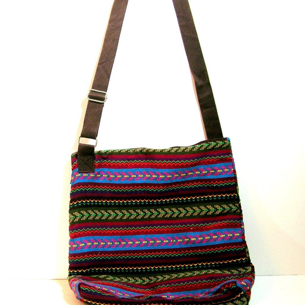 Boho Multicolored Shoulder Bag - Picture 2 of 7